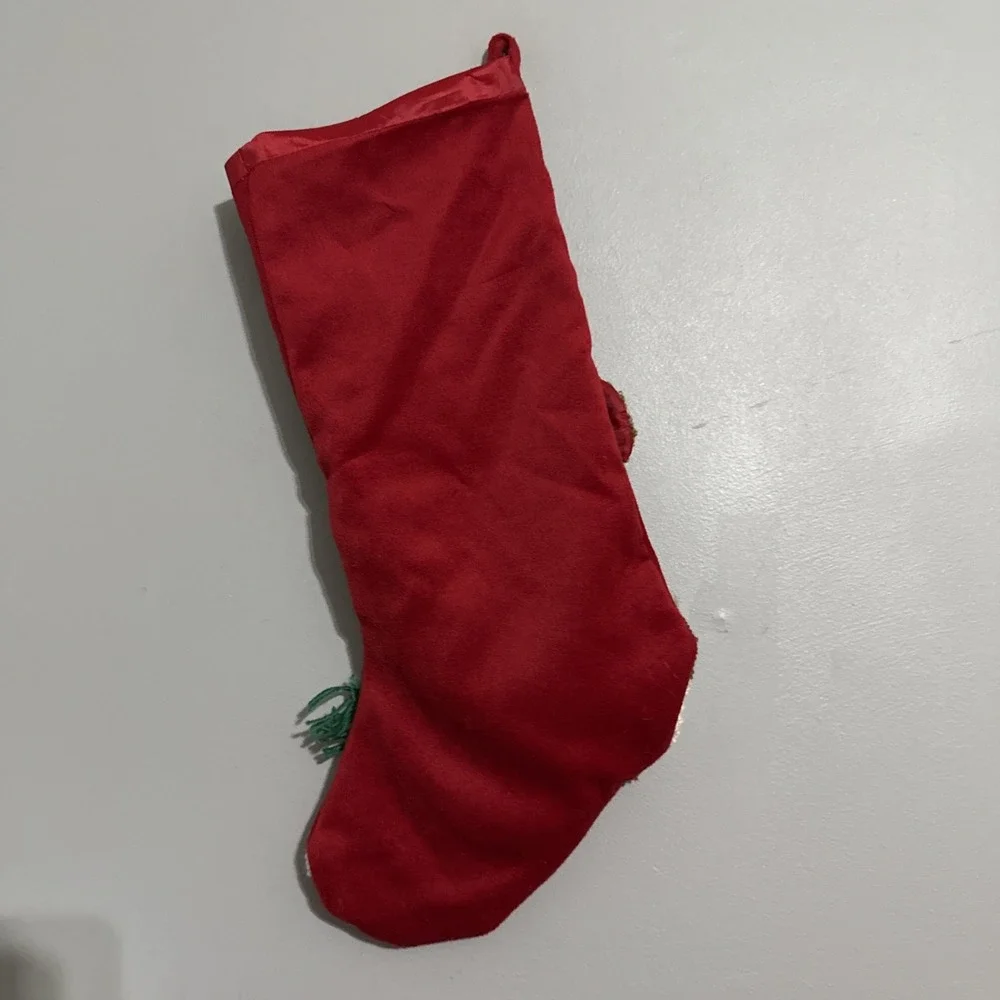 Festive Jingles and joy‎ Doggie Red Christmas Stocking Fast Free Shipping